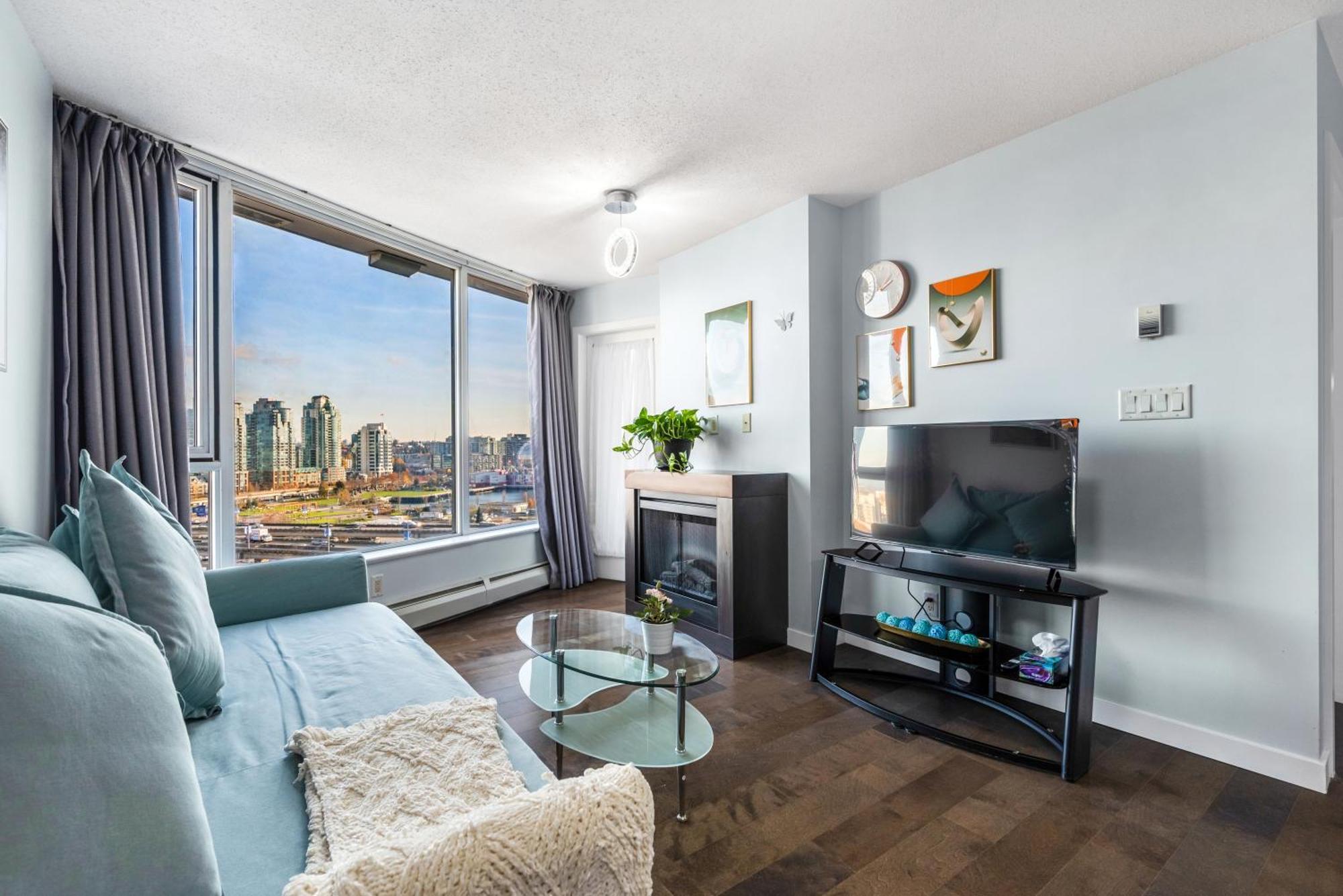 Downtown 1 Bedroom Water View Condo 溫哥華 外观 照片